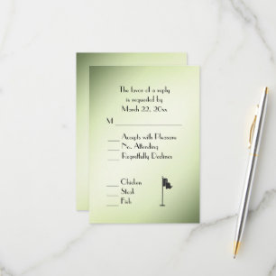 Tema de Casamento de Golfe Verde RSVP com Seleção 
