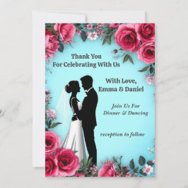 💐 Tema de Casamento de Rosa Turquesa Romântico 💐