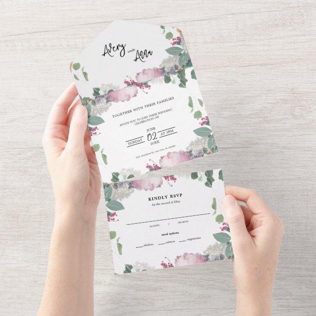 Tema de Casamento Floral (Aba destacável)