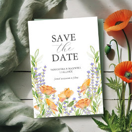 Tema de Casamento Wildflower Salvar o Convite