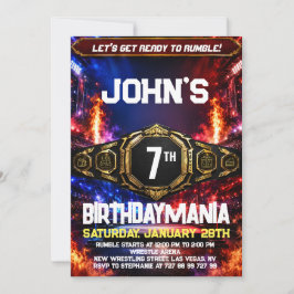 Tema de convite de festa de aniversário de luta li