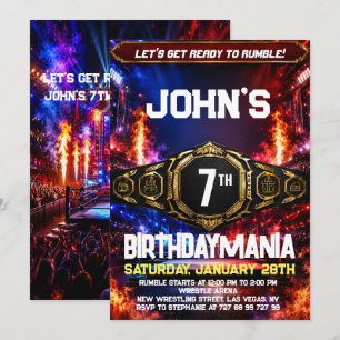 Tema de convite de festa de aniversário de luta li
