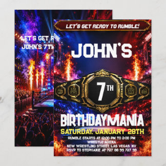 Tema de convite de festa de aniversário de luta li