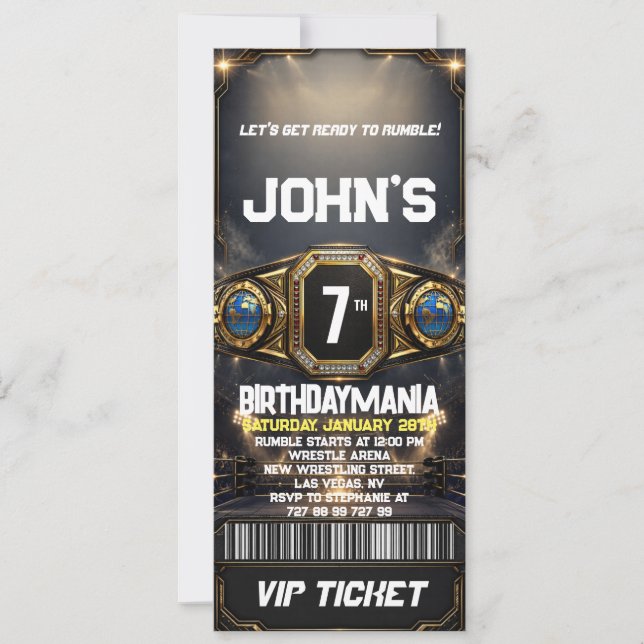 Tema de Convite de Ingresso para Festa de Aniversá (Frente)