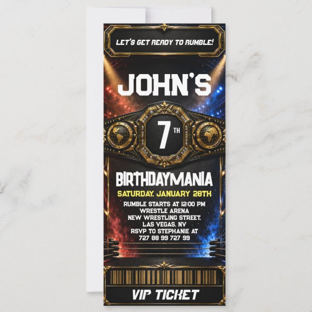 Tema de Convite de Ingresso para Festa de Aniversá (Frente)