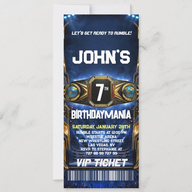 Tema de convite de ingresso para festa de aniversá (Frente)