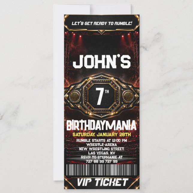 Tema de Convite de Ingresso para Festa de Aniversá (Frente)