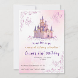 Tema de convite de pequena princesa. Festa infanti