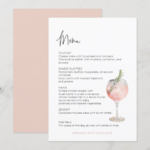 Tema de coquetel de vinho envelhecido até o Menu B