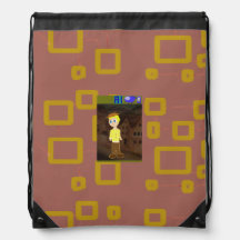 Tema de desenho geométrico castanho Mochila de des