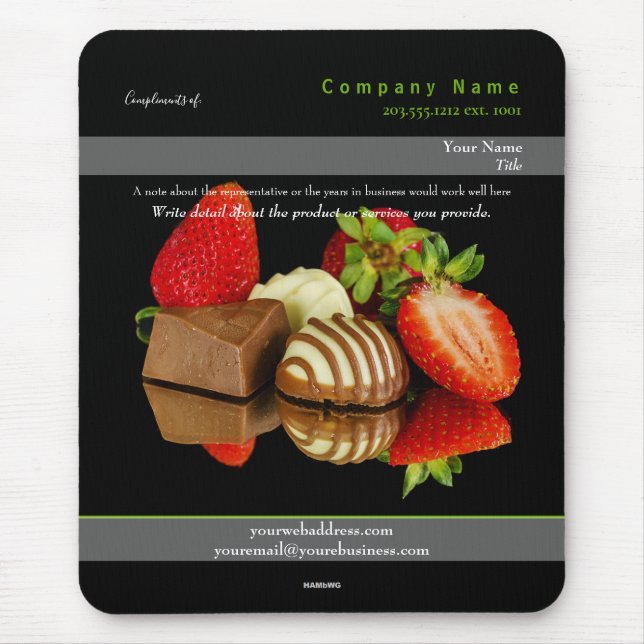 Tema de doce do Mousepad do promocional - HAMbyWG (Frente)