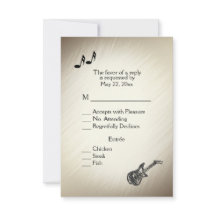 Tema de Guitarra Antigo Ouro RSVP com Escolha de M