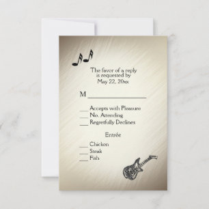 Tema de Guitarra Antigo Ouro RSVP com Escolha de M