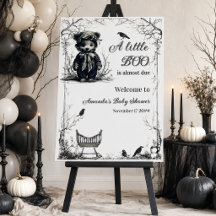 Tema de Halloween do Ursinho Preto para Baby Showe