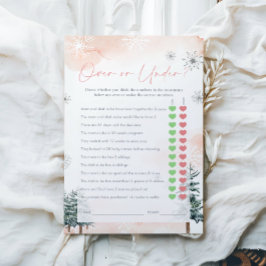 Tema de inverno de jogos com Chá de fraldas superi