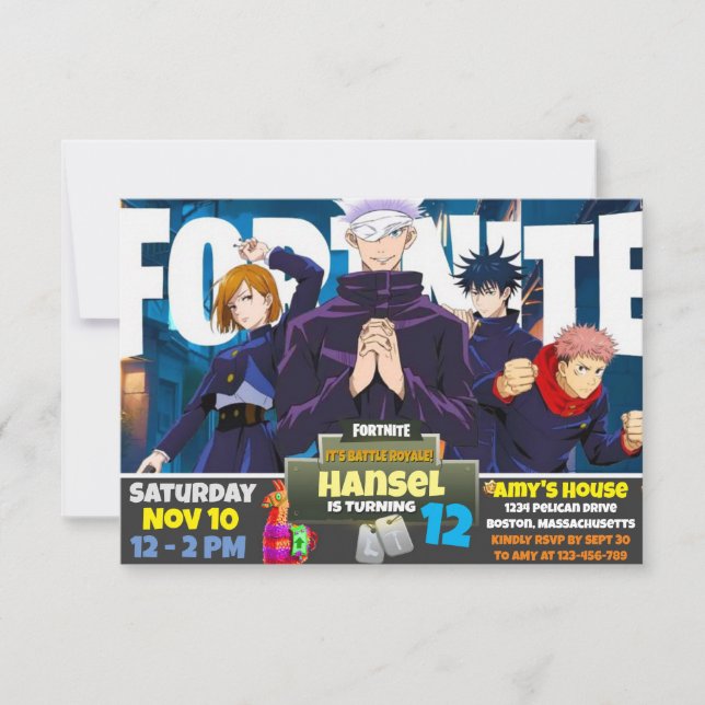 Tema de jogo Convite (Frente)