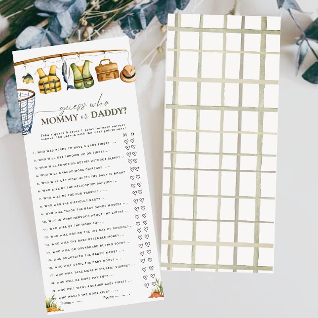 Tema De Pesca Adivinha Quem Mamãe Ou Indicador De  (Criador carregado)