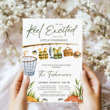Tema de Pesca do Convite ao Chá de fraldas Encanta