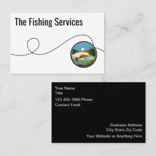 Tema de pesca simples Cartões de visitas únicos