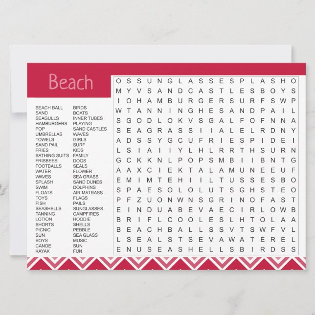 Tema de Praia Sem Cartão de Jogo (Frente)