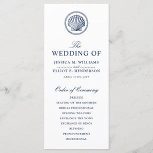 Tema de Seashell do Programa de Casamento Náutico 