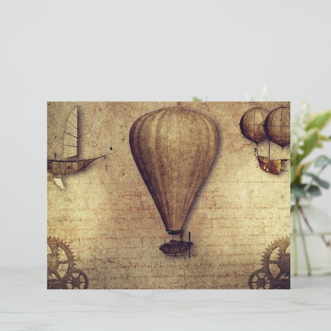 tema de viagem steampunk vintage (Em pé/Frente)