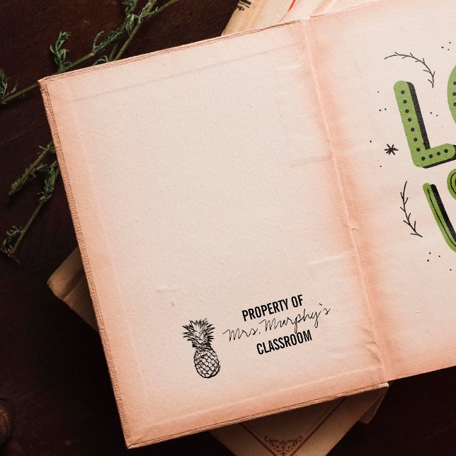 Tema do abacaxi - Carimbo de Borracha do Professor (Criador carregado)