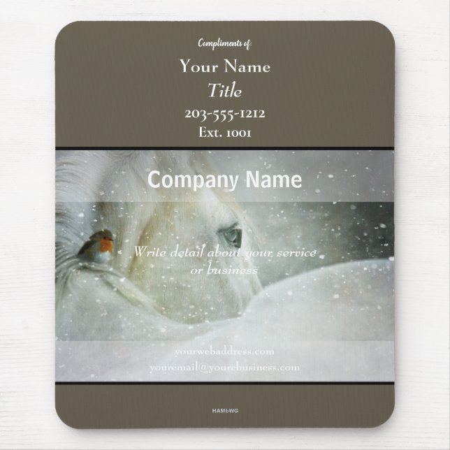 Tema do Cavalo do Mousepad do promocional - HAMbyW (Frente)