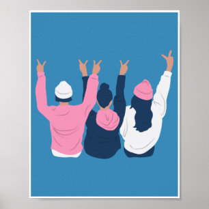 Tema do Dia das Mulheres Design de Poster Fofo