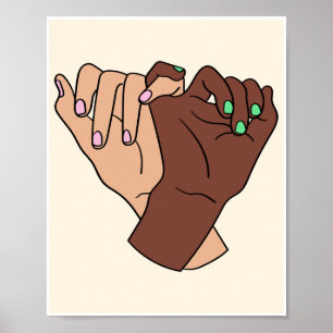 Tema do Dia das Mulheres Design Fofo Poster