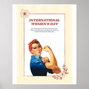 Tema do Dia das Mulheres Design Fofo Poster