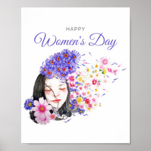 Tema do Dia das Mulheres Design Fofo Poster