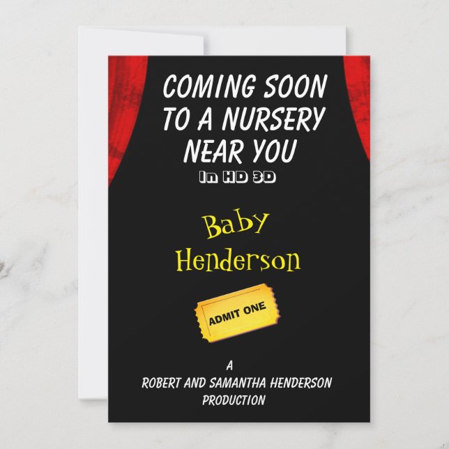 Tema do filme divertido Anúncio do bebê - (Frente)