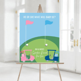 Tema do Golf Adivinha Poster do Gênero do Bebê