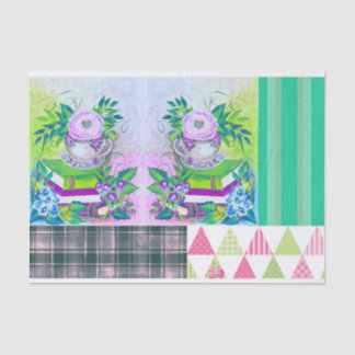 Tema do livro do chique Papel de Tecido Floral