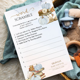 Tema do Livro do Word Scramble Pumpkin Jogo do Chá