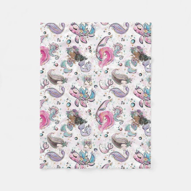 Tema do oceano de cobertor de sereia (Frente)