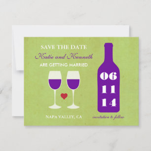 Tema do Vinho Salve o Cartão de Data