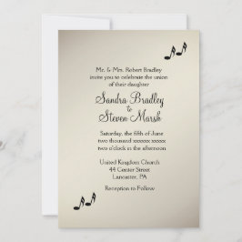 Tema do Violão Convite Dourado Antiquado para Casa