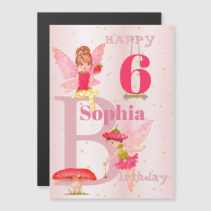 Tema Fada Menina Rosa Dourada Idade Pessoal