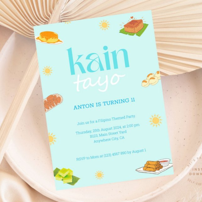 Tema Filipino Convite Aniversário Festa Pinoy (Criador carregado)