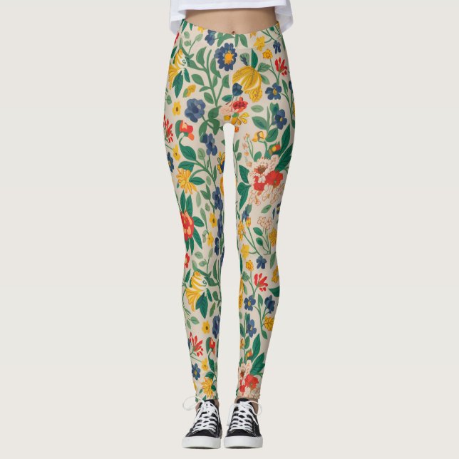 Tema floral das leggings (Frente)