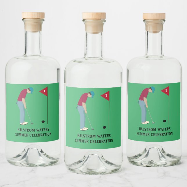 Tema Golfe Verde Grama (Garrafas)