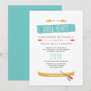 Tema Nativo   Convite para casamento moderno