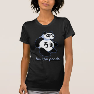 Tema o t-shirt das senhoras da panda