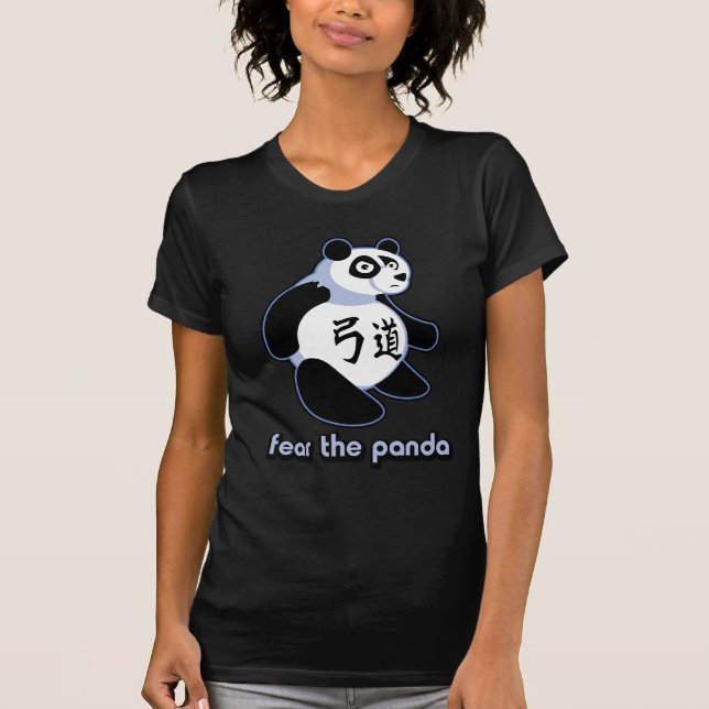 Tema o t-shirt das senhoras da panda (Frente)