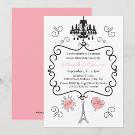 Tema Parisiense - Convite de aniversário