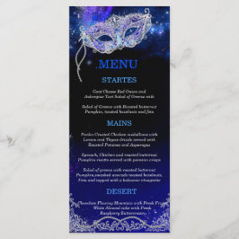 Temas editáveis para cartão de menu de festa de má