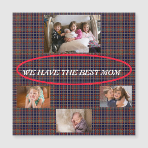 Temos a melhor mãe Tartan 4 fotos Freestyle Font