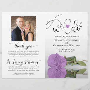 Temos! Programa Rosa de Casamento Moderno Lilac Pu